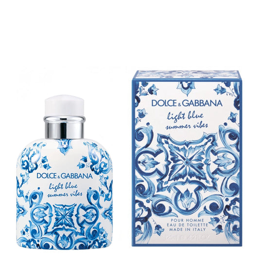 DOLCE&GABBANA - LIGHT BLUE SUMMER VIBES POUR HOMME EAU DE TOILETTE 125 ML (SCATOLATO)
